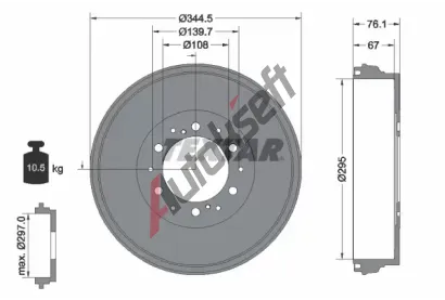 TEXTAR Brzdov buben TXT 94038800, 94038800