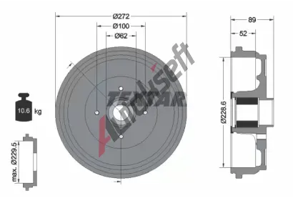 TEXTAR Brzdov buben TXT 94038900, 94038900