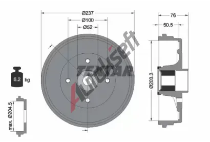 TEXTAR Brzdov buben TXT 94041400, 94041400