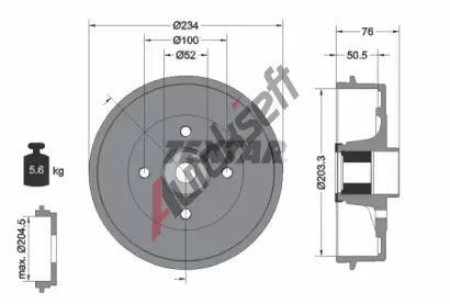 TEXTAR Brzdov buben TXT 94042400, 94042400
