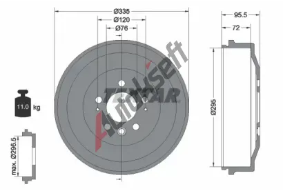 TEXTAR Brzdov buben TXT 94043900, 94043900