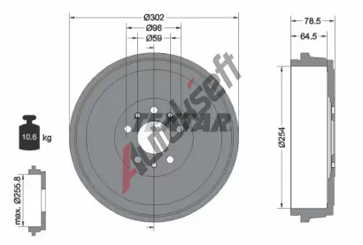 TEXTAR Brzdov buben TXT 94045400, 94045400