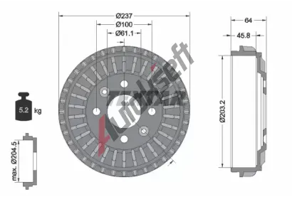 TEXTAR Brzdov buben TXT 94046200, 94046200