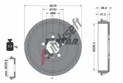 TEXTAR Brzdov buben TXT 94046300, 94046300