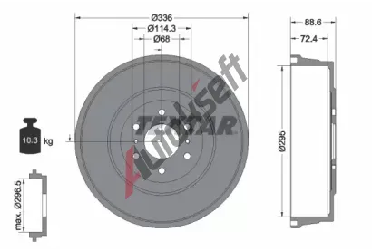 TEXTAR Brzdov buben TXT 94046500, 94046500