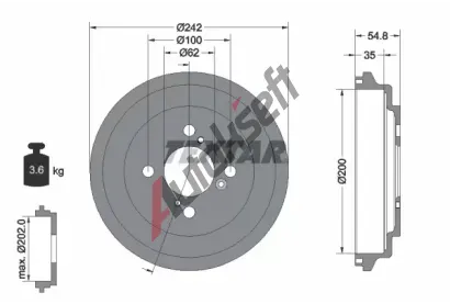 TEXTAR Brzdov buben TXT 94046900, 94046900