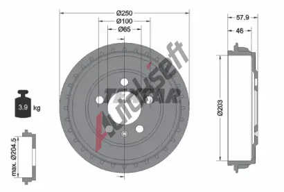 TEXTAR Brzdov buben TXT 94048200, 94048200