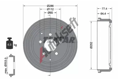 TEXTAR Brzdov buben TXT 94048300, 94048300