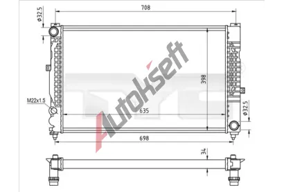 TYC Chladi vody TYC 702-0010-R, 702-0010-R