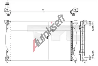 TYC Chladi vody TYC 702-0012-R, 702-0012-R
