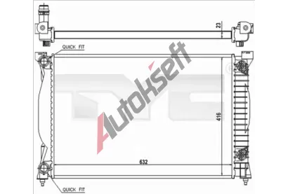 TYC Chladi vody TYC 702-0014-R, 702-0014-R