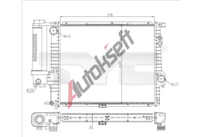 TYC Chladi vody TYC 703-0010-R, 703-0010-R