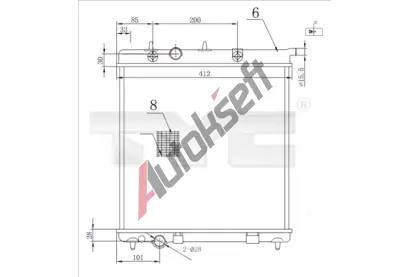 TYC Chladi vody TYC 705-0072-R, 705-0072-R