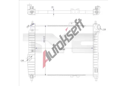 TYC Chladi vody TYC 706-0021-R, 706-0021-R