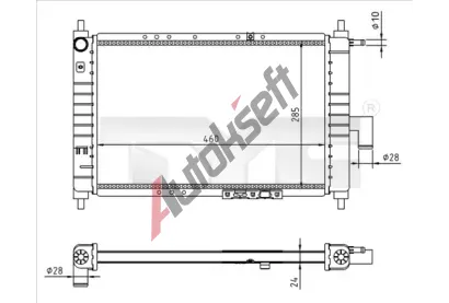 TYC Chladi vody TYC 706-0023-R, 706-0023-R