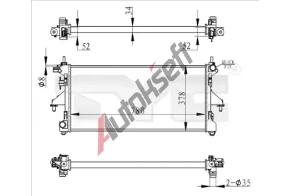 TYC Chladi vody TYC 709-0020-R, 709-0020-R