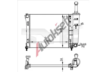 TYC Chladi vody TYC 709-0022-R, 709-0022-R