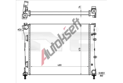 TYC Chladi vody TYC 709-0023-R, 709-0023-R