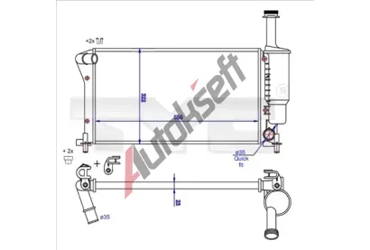 TYC Chladi vody TYC 709-0025-R, 709-0025-R