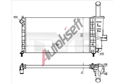 TYC Chladi vody TYC 709-0026-R, 709-0026-R