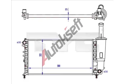 TYC Chladi vody TYC 709-0027-R, 709-0027-R