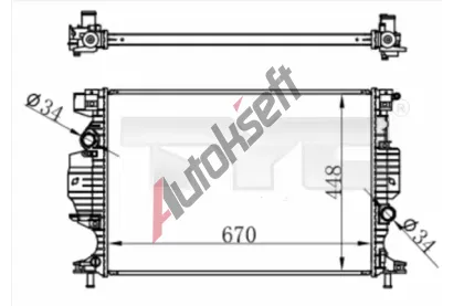 TYC Chladič vody TYC 710-0060, 710-0060 TYC Chladič vody TYC 710-0060, 710-0060