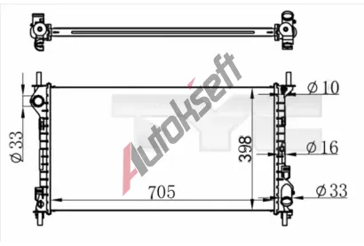 TYC Chladi� vody TYC 710-0068-R, 710-0068-R