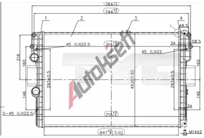 TYC Chladi vody TYC 715-0006-R, 715-0006-R