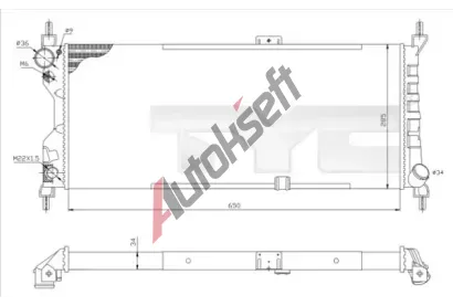 TYC Chladi vody TYC 725-0019-R, 725-0019-R
