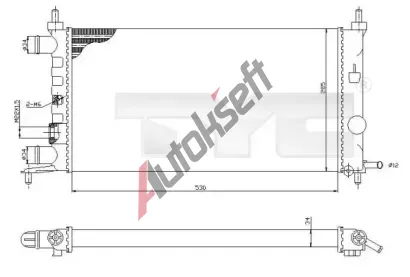TYC Chladi vody TYC 725-0025-R, 725-0025-R