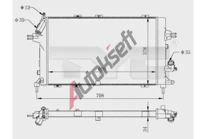 TYC Chladi vody TYC 725-0028-R, 725-0028-R
