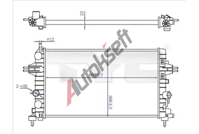TYC Chladi vody TYC 725-0036-R, 725-0036-R