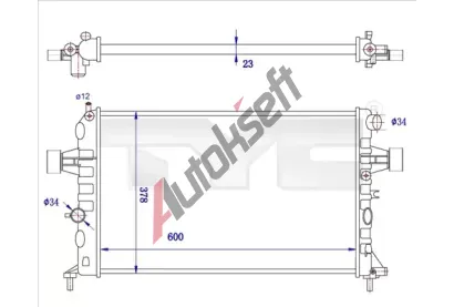 TYC Chladič vody TYC 725-0038-R, 725-0038-R TYC Chladič vody TYC 725-0038-R, 725-0038-R