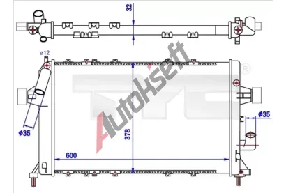 TYC Chladi vody TYC 725-0039-R, 725-0039-R