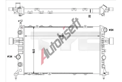 TYC Chladi vody TYC 725-0040-R, 725-0040-R