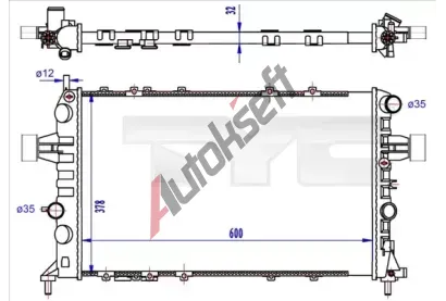 TYC Chladi vody TYC 725-0041-R, 725-0041-R