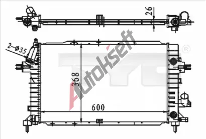TYC Chladi vody TYC 725-0046, 725-0046