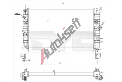 TYC Chladi vody TYC 725-0048-R, 725-0048-R