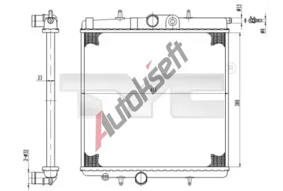 TYC Chladi vody TYC 726-0017-R, 726-0017-R