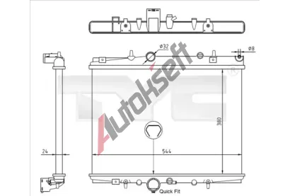TYC Chladi vody TYC 726-0018-R, 726-0018-R