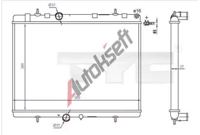 TYC Chladi vody TYC 726-0020-R, 726-0020-R