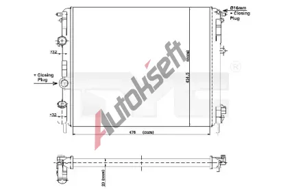 TYC Chladi vody TYC 728-0010, 728-0010