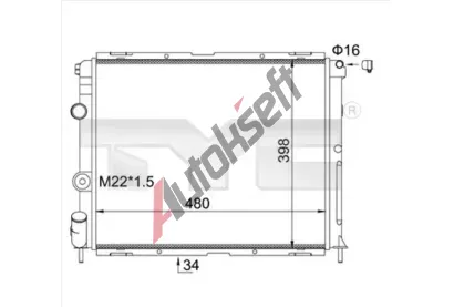 TYC Chladi vody TYC 728-0012-R, 728-0012-R