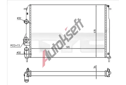 TYC Chladi vody TYC 728-0055-R, 728-0055-R