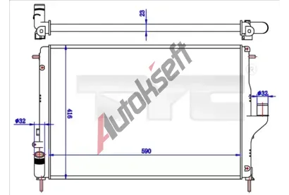 TYC Chladi vody TYC 728-0056-R, 728-0056-R