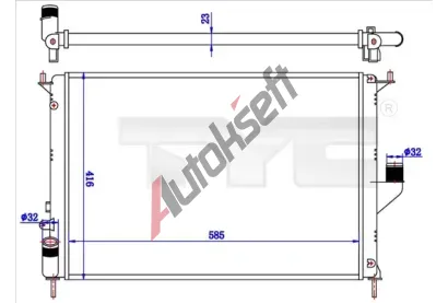 TYC Chladi vody TYC 728-0057, 728-0057