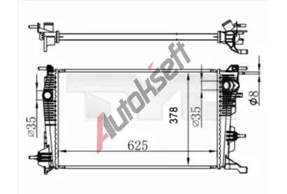 TYC Chladi vody TYC 728-0065-R, 728-0065-R