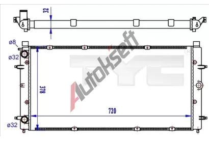 TYC Chladi vody TYC 737-0059-R, 737-0059-R