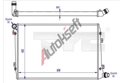 TYC Chladi vody TYC 737-0062-R, 737-0062-R