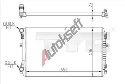 TYC Chladi vody TYC 737-0071-R, 737-0071-R